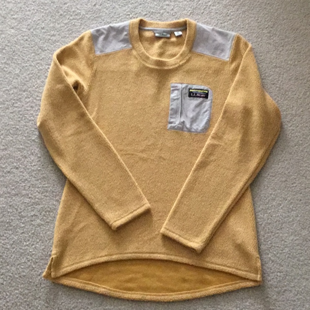 L.L. Bean Yellow and Gray Women's Top